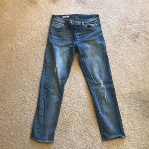 Crop straight leg jean